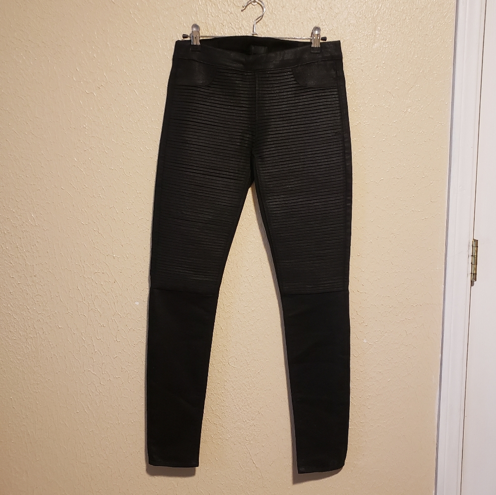 RtA Road to Awe Moto Ribbed Pull-on Skinny Jeans Size XS